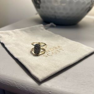 Kendra Scott Black/Gold Stacked Ring